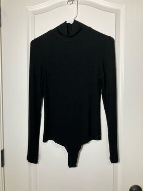 n:PHILANTHROPY Black Long-Sleeve Turtleneck Bodysuit